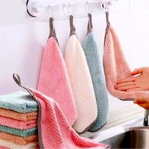 Thickened Velvet Dish Cloths Towels, Soft Absorbent Towels lot of 5